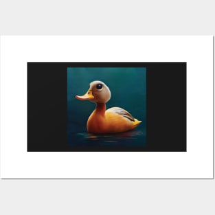 Cute Yellow Ducking Posters and Art